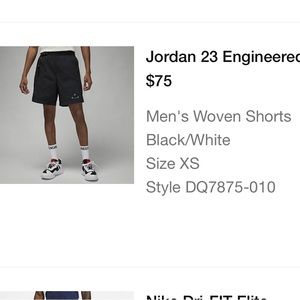 Nike Shorts. Jordan 23 Engineered. Brand new. Men’s size XS